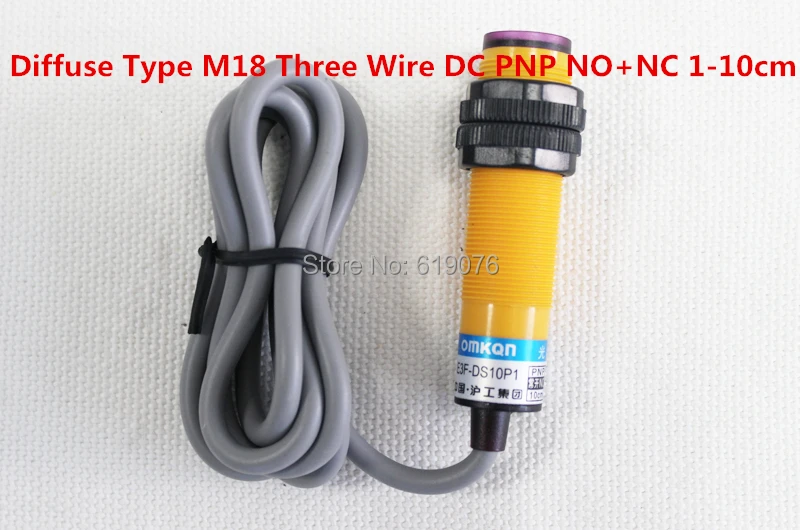 Диффузный Тип M18 три провода DC NPN NO + NC 1 10 см расстояние обнаружения