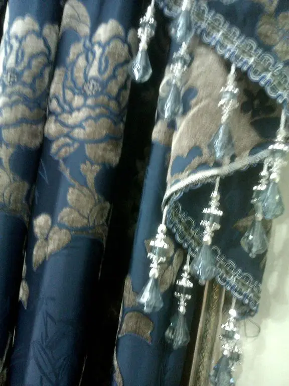 Лидер продаж качественная Роскошная модная бархатная занавеска синего и