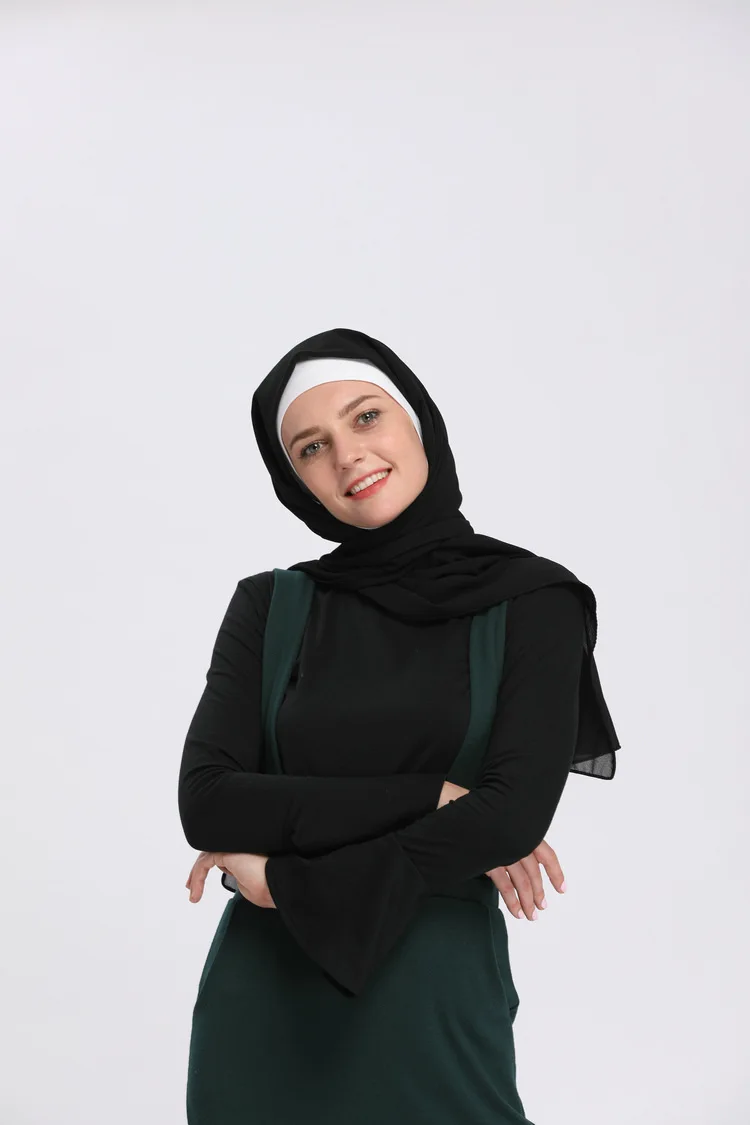 Мусульманские женские топы нижняя рубашка Abaya с длинным рукавом облегающая