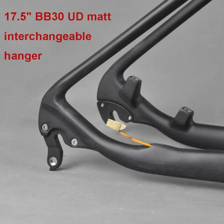29er углеродное волокно MTB велосипед рама горный велосипед BB30 BSA PF30 UD матовая FM056 - Цвет: 17.5 BB30 UD Matt