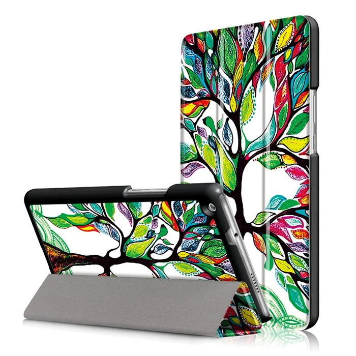 Закаленное стекло Защитная пленка+ PU Чехол-подставка для huawei Mediapad M3 Youth Lite 8 CPN-W09 CPN-AL00 " планшет