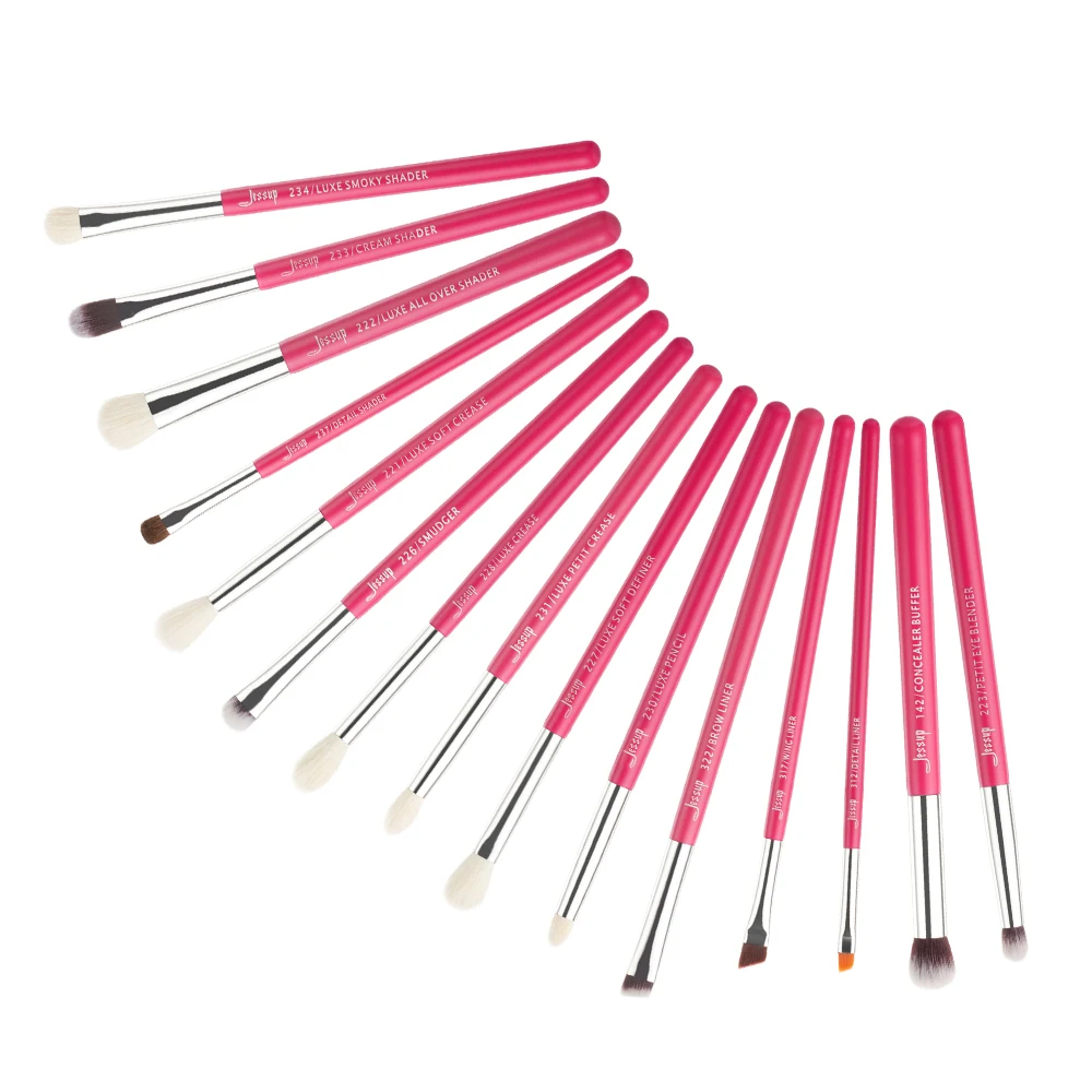 Jessup beauty 15 шт. набор кистей для макияжа дропшиппинг pinceaux maquillage несколько цветов Подводка для глаз шейдер консилер кисти