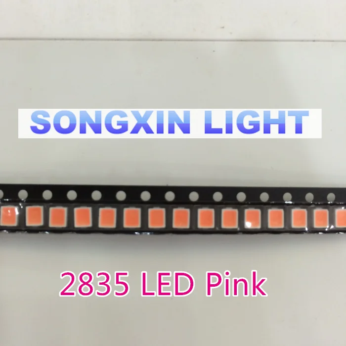 Горячая 200 шт./лот 2835 Розовый SMD LED 0 2 Вт Высокий яркий светодиод чип светодиоды