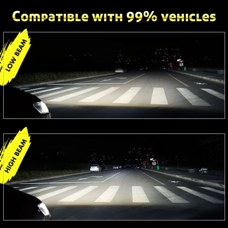 Комплект светодиодных автомобильных противотуманных фар TUINCYN H4 H7 H11 H1 9005 9006 HB3 HB4