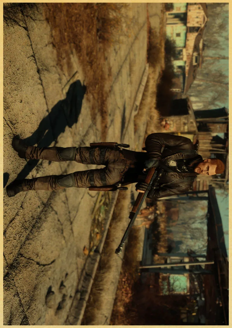 Винтаж Fallout 3 4 игры ретро плакаты домашний декор крафт классические обои высокое качество живопись