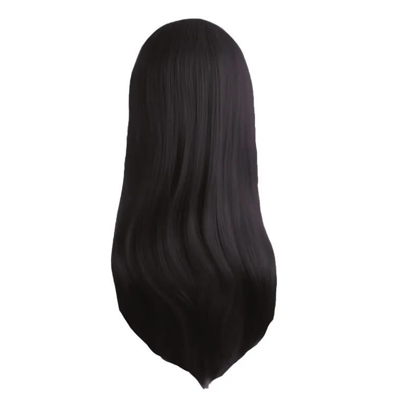 Brownish Black MapofBeauty 2" Длинные прямые Косплей парик белый синий черный золотой розовый парики для женщин синтетические волосы на Хэллоуин Вечерние - Цвет: Brownish Black