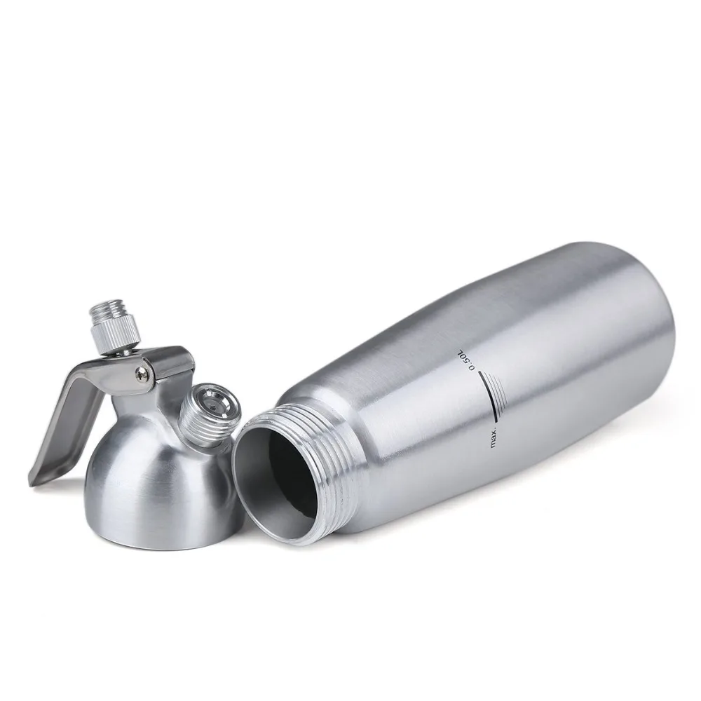 Профессиональный 1000 мл Алюминий дозатор для взбитых сливок Пинта изысканные