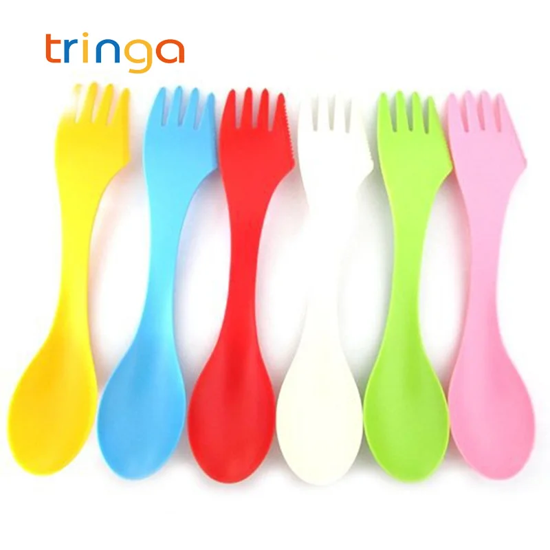 3 шт./компл. наружная складная вилка из нержавеющей стали ложка нож посуда для