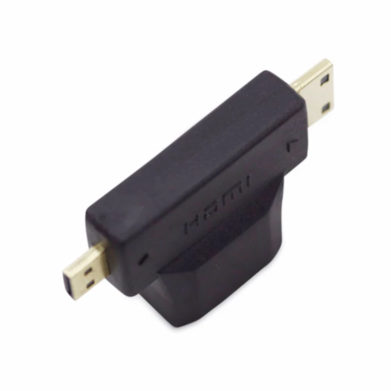 Новый мультимедийный 3 в 1 HDMI Женский к мини мужской + микро Мужской адаптер разъем