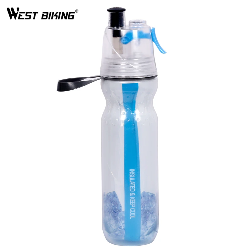 WEST BIKING бутылка для воды для езды на велосипеде с двойной стенкой, пластиковая Спортивная бутылка для воды для горного велосипеда