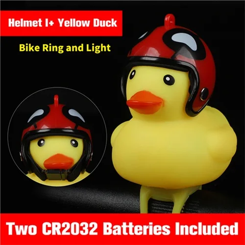Duck with helmet I WEST BIKING, 1 шт., Колокольчик для горного велосипеда, желтая утка, со шлемом, велосипедный звонок, велосипедный руль, лампа для велосипеда, рожок, Аксессуары для велосипеда - Цвет: Duck with helmet I