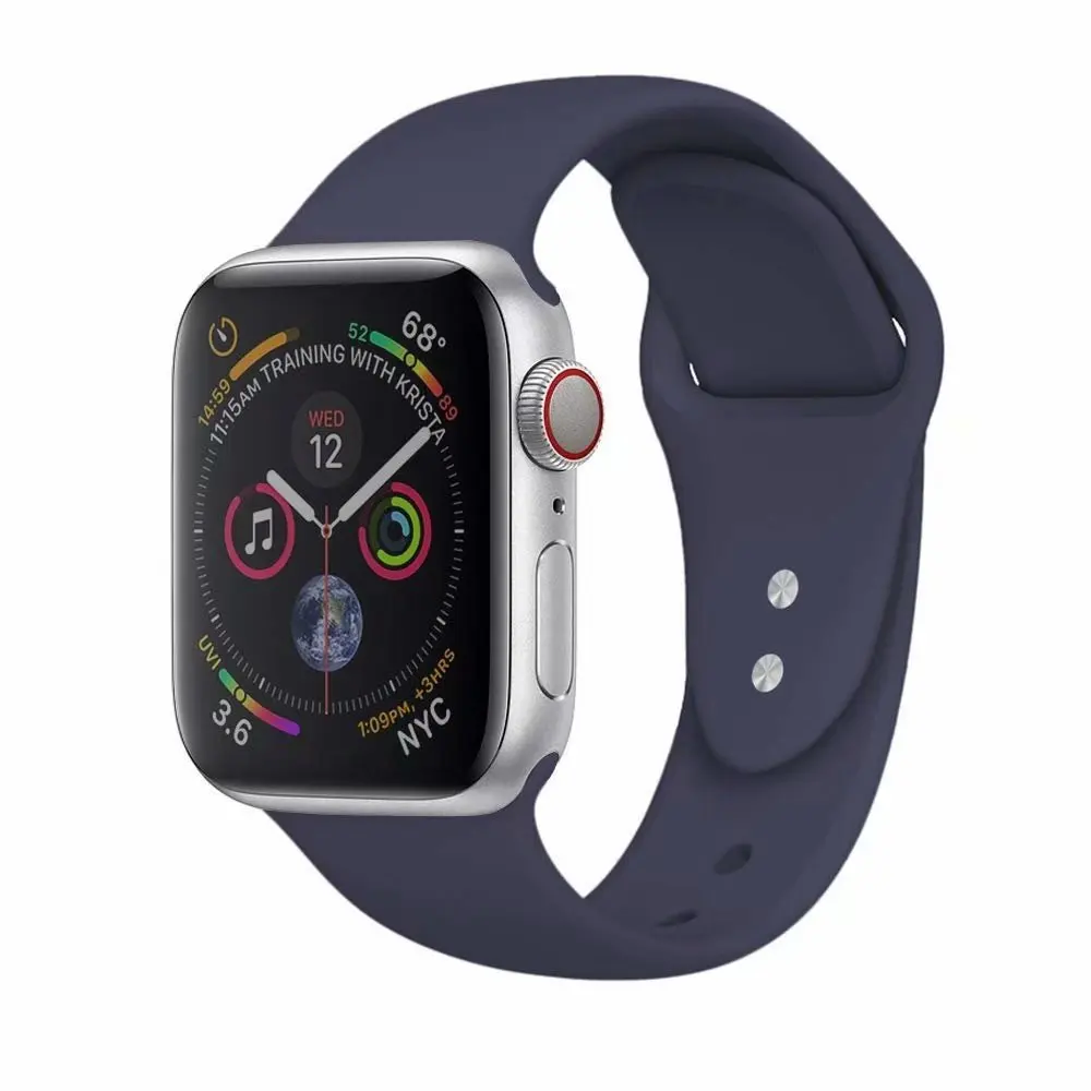 Morandi Для мужчин Цвет силиконовый ремешок для наручных часов Apple Watch Смарт i-Watch 38/40/42/44 мм браслеты 1/2/3/4G браслет