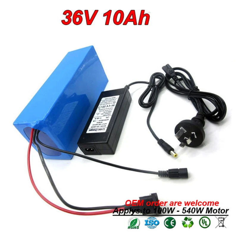 36V 10Ah 500W комплект литий-ионный батарей для электровелосипеда | Спорт и