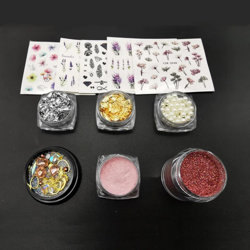 Set-TD6 Rikonka 1 набор украшения для ногтей Стразы для ногтей 3D Хрустальные амулеты аксессуары для ногтей инструменты для украшения ногтей новое поступление - Цвет: Set-TD6