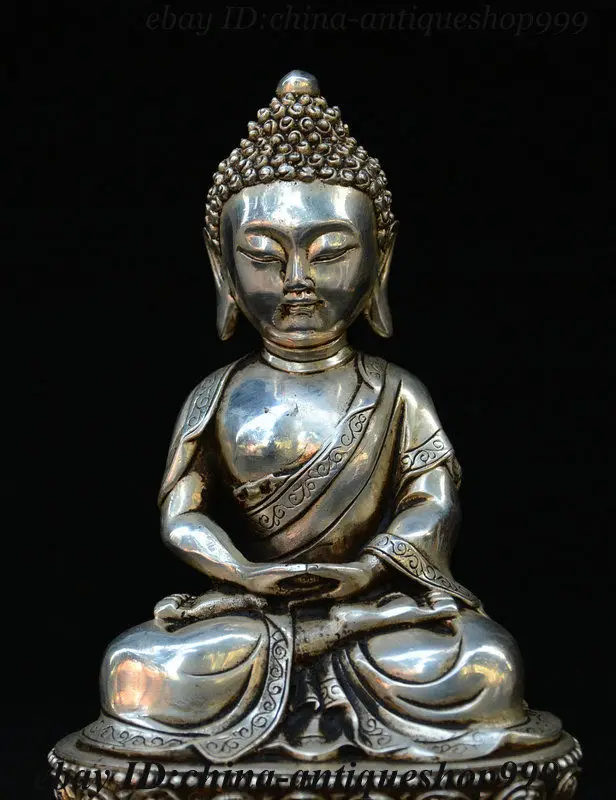 Древнетибетский буддизм серебра Шакьямуни Амитабха Будды татхагата