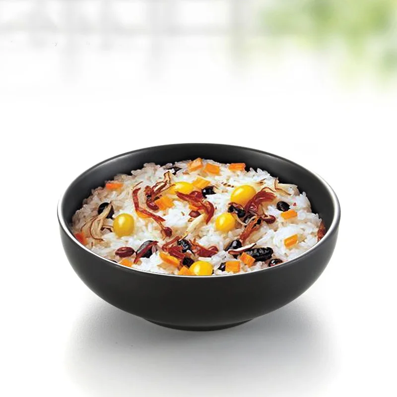 Black Frost Small Bowl Restaurant Hotel Rice Bowl A5 Melamine Dinnerware Soup Bowl KTV Snack Bowl Imitation Porcelain Tableware