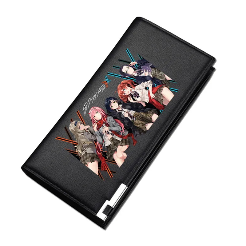 4 Женское портмоне DARLING in the FRANXX, короткий кошелек из искусственной кожи, ноль, два удостоверения личности, держатель для карт, мультяшная сумка для денег, для девочек, Carteira - Цвет: 4