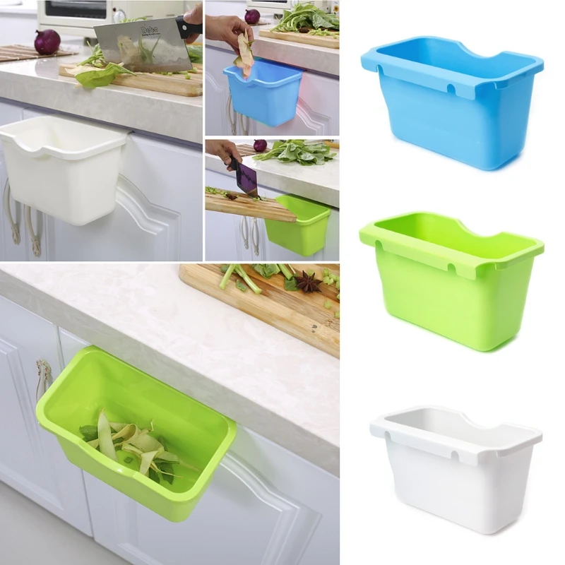 

Plastic Kitchen Cabinet Door Hanging Trash Garbage Can Bin Rubbish Container
