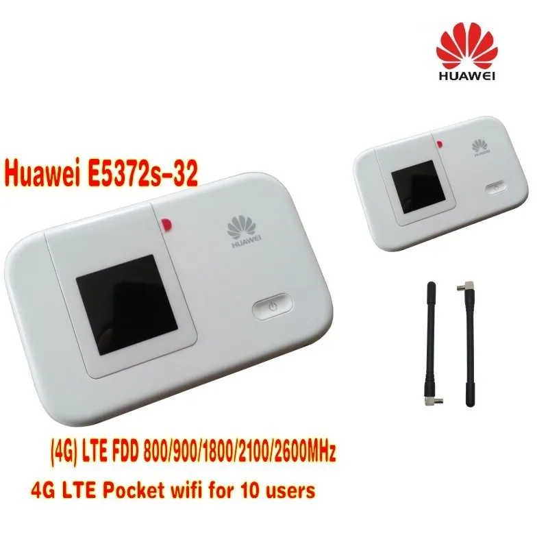 HUAWEI E5372s-32 wifi Router 4G Mobile Hotspot Router HUAWEI Free Shipping puls 2pcs antenna