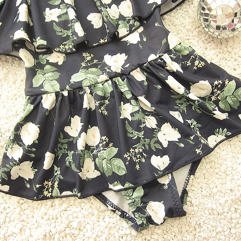 Новое платье для девочек Купальные платья в богемном стиле с оборками и