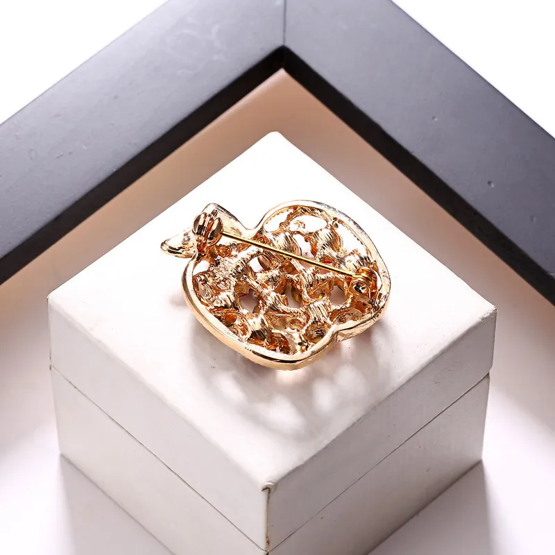 Женская летняя брошь в виде яблока с фруктами|brooches for women|apple broochbroches luxury |