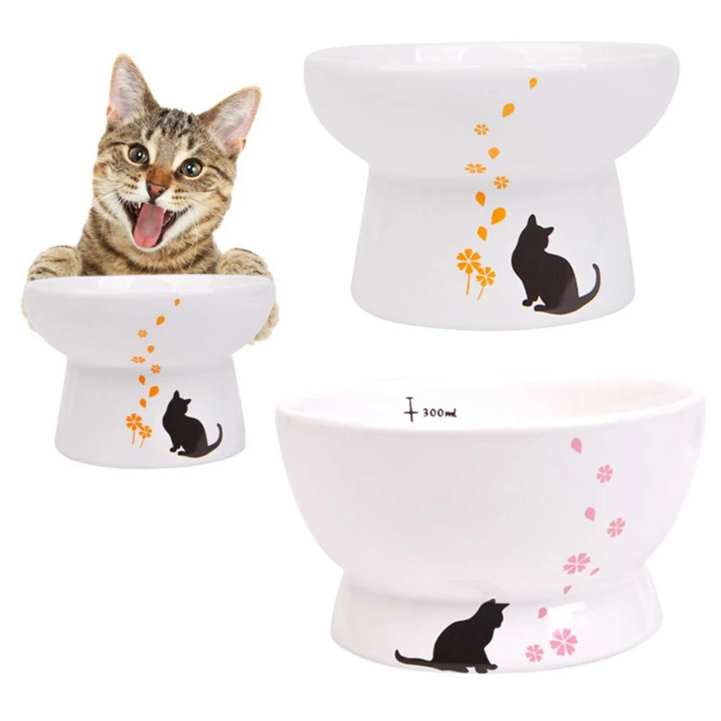 Керамическая чаша для питомца кошки Классическая Защитная здоровья шейки