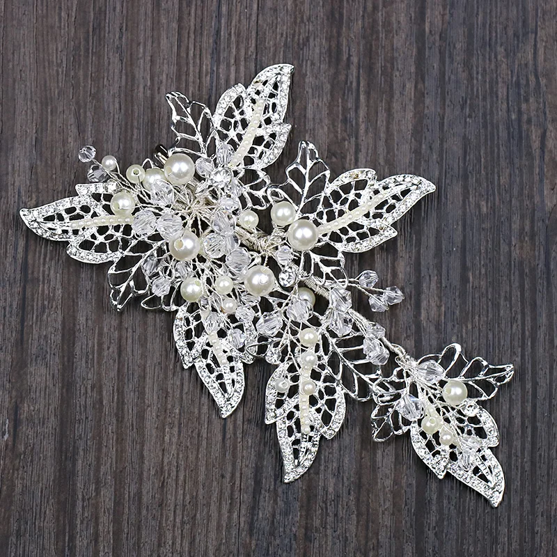 Заколки ручной работы свадебные аксессуары для волос жемчужный зажим Стразы