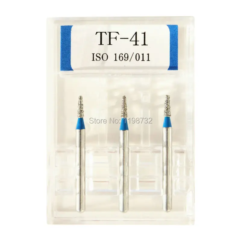 15 шт./5 Коробки зубные Алмазные Боры TF-22/TF-23/TF-31/TF-41/TF-42/TF-43 сверло диаметром-боры наконечник для высокоскоростной бормашины стоматолог на рифленой подошве