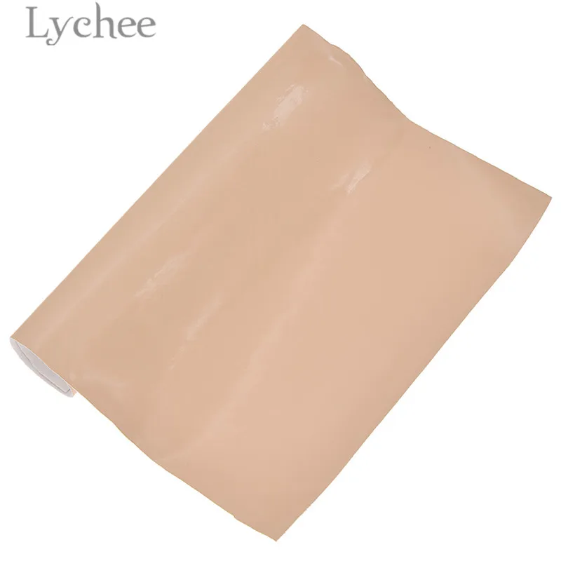 Lychee 21x29 см A4 Гладкая лакированная ткань из искусственной кожи сплошной цвет синтетическая кожа DIY материал для сумки одежды