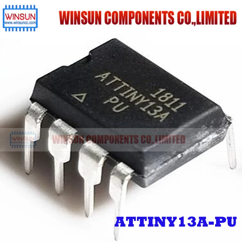 20 шт ATTINY13A PU MCU AVR 1K FLASH 20MHZ DIP8 13 ATTINY13 13A ATTINY в наличии|Соединители| |