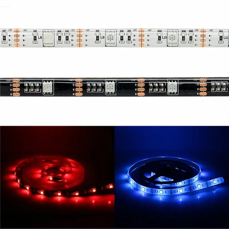 Светодиодная лента 4x50 см USB RGB 5050 SMD водонепроницаемая гибкая светодиодная