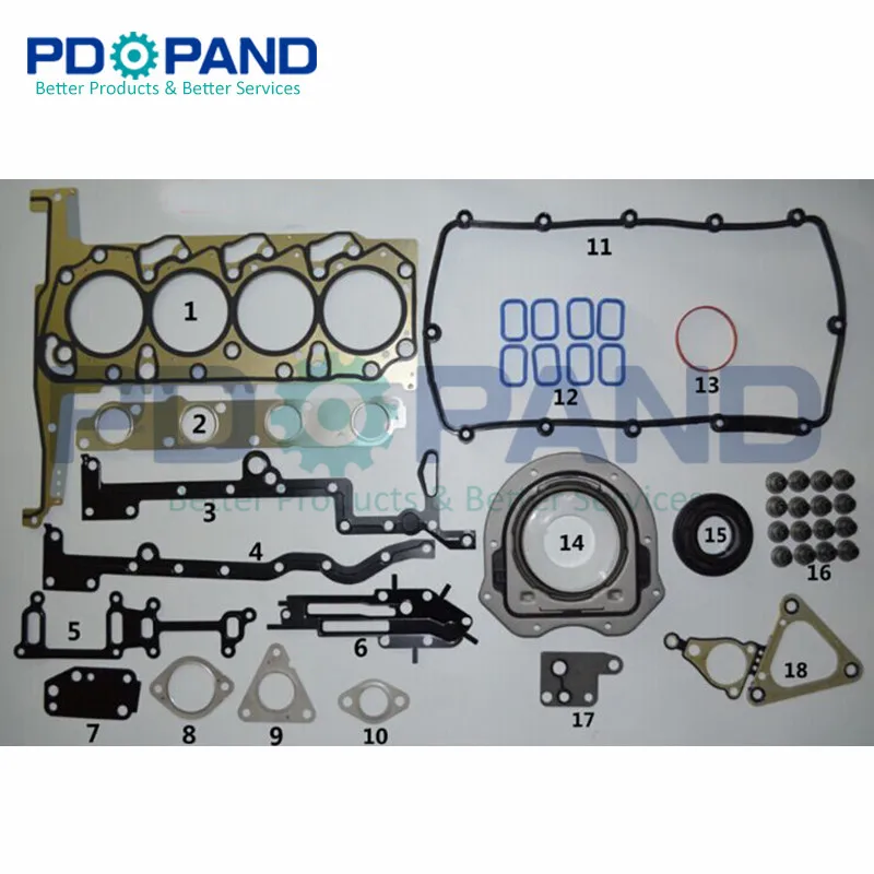 Полный комплект ремонтных прокладок для Ford TRANSIT V348 2 T с сальными уплотнениями