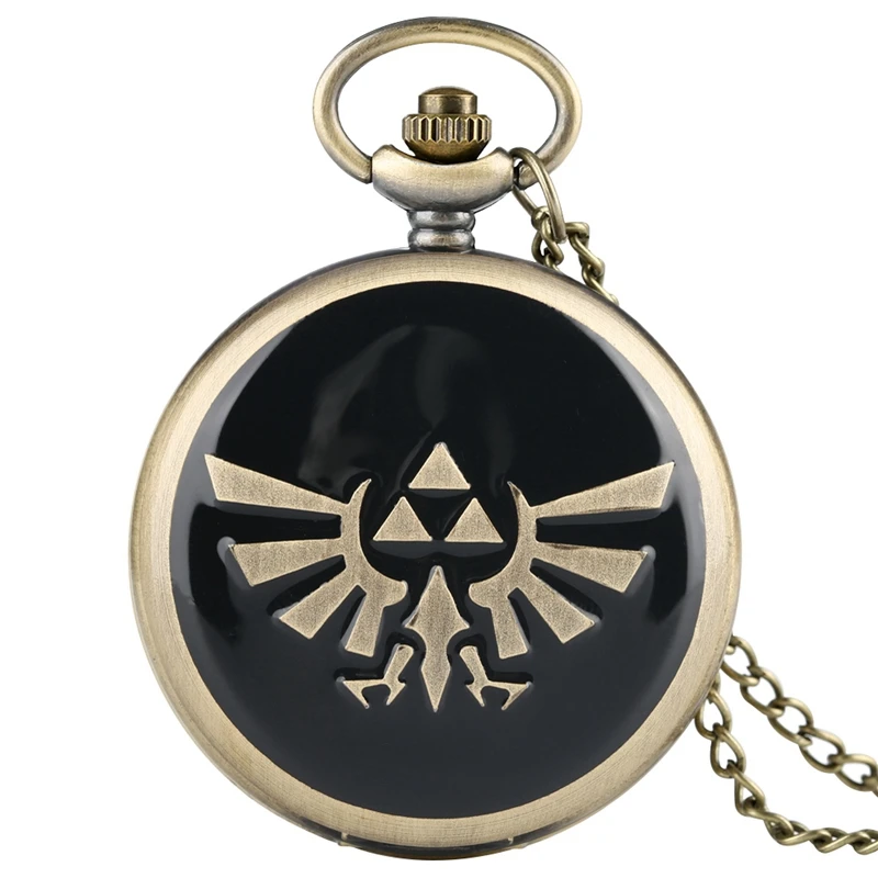 The Legend of Zelda Горячая игра Легенда о Зельде тема кварцевые карманные часы скорпион паук узор кулон бронзовая цепь в стиле ретро часы творческие подарки - Цвет: The Legend of Zelda