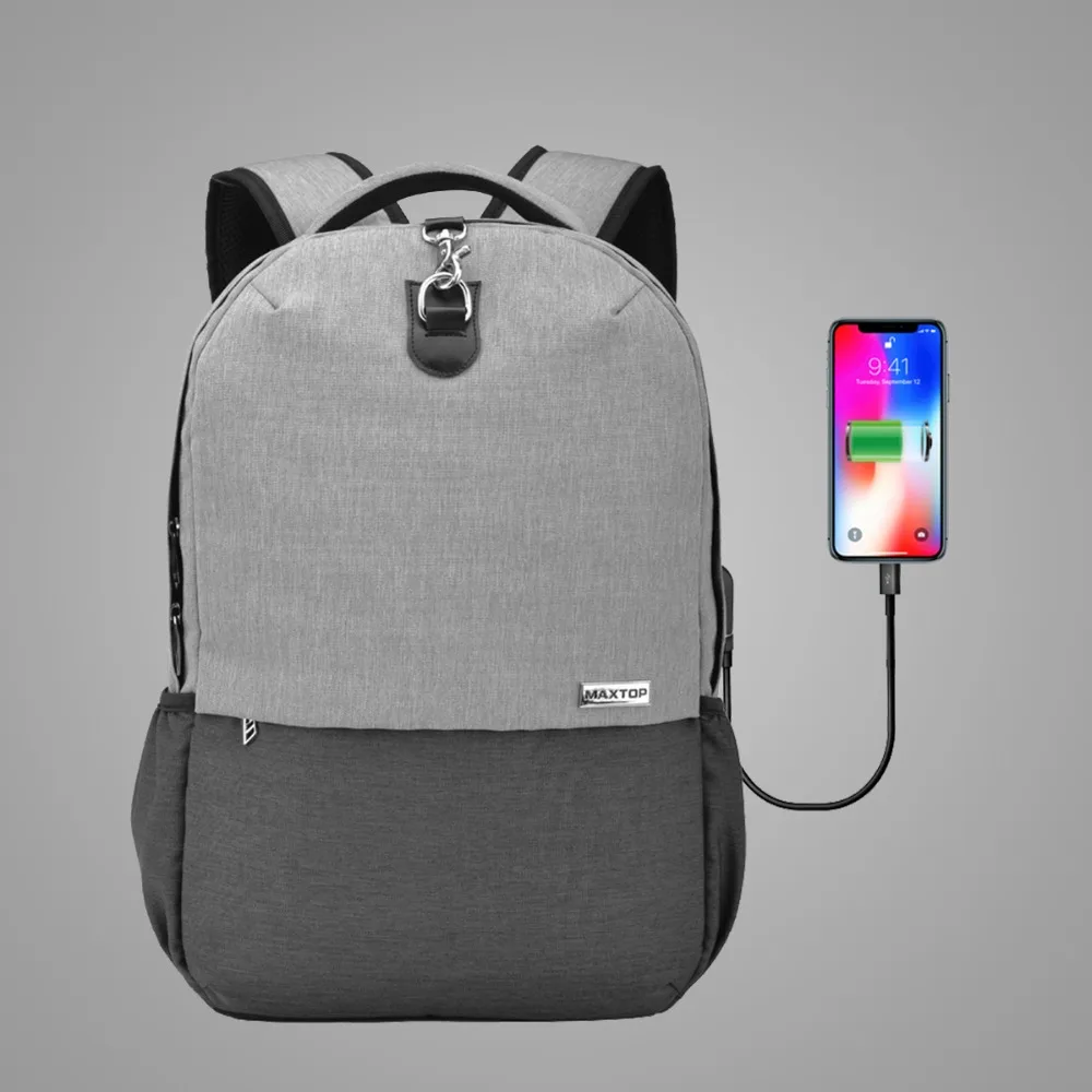 Maxtop зарядка через usb 15 6 дюймов ноутбук рюкзак подростковая мода бизнес Скрытая