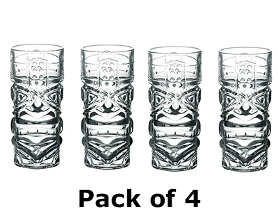 Премиум 15 унций(450 мл) Tiki стекло для сока крепкий высокий Tiki стекло - Цвет: Pack of 4