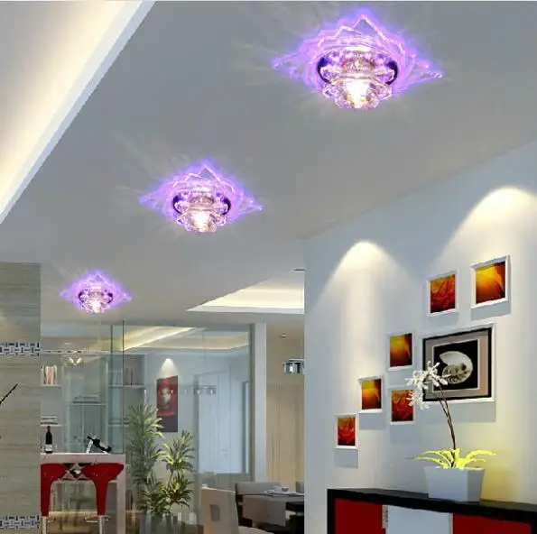 Роскошная светодиодная Хрустальная потолочная лампа 3 Вт современный акриловый