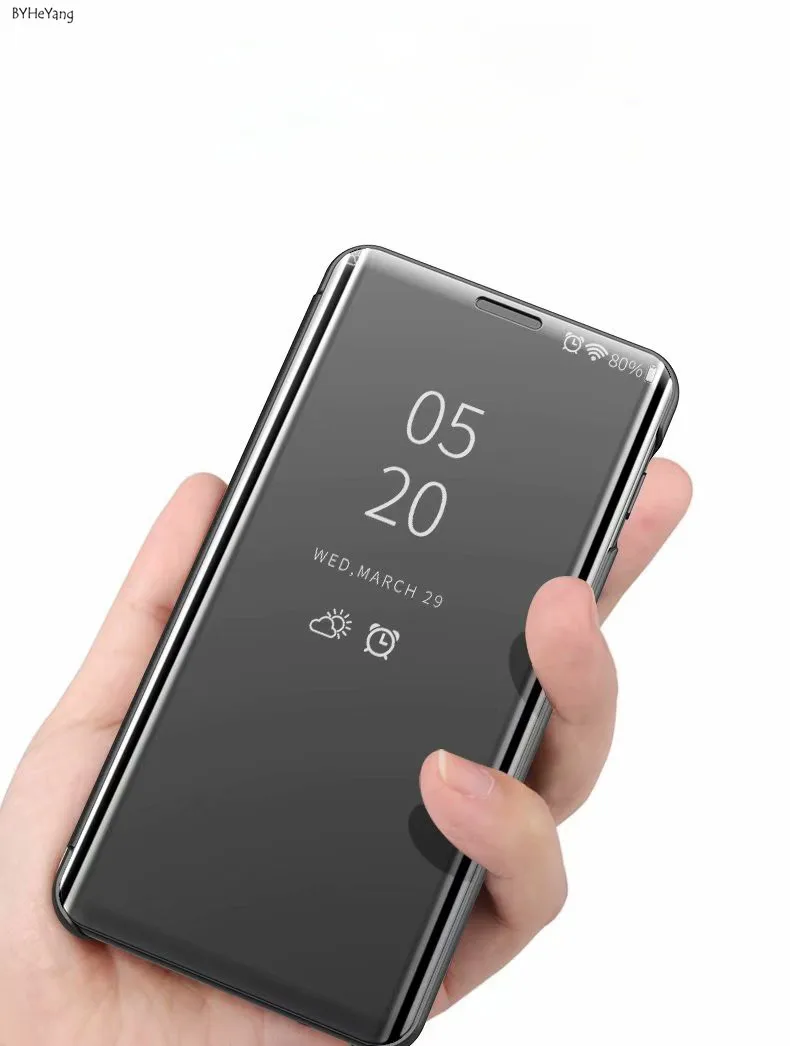 Honor View 20 Case For Huawei V20 Luxury Flip Stand Clear Mirror Phone View20 V |