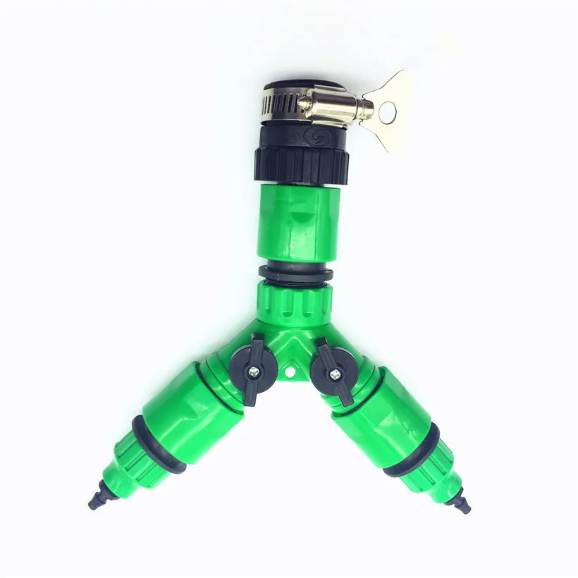 

1Pcs Water-tap Universal Connector 3/4' Connection Pipe 1/4' Barbed Quick Connector Two Lines Couping Valve Hose Drip Irrigation