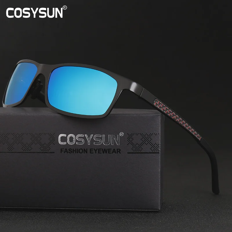 Мужские солнцезащитные очки COSYSUN поляризационные Квадратные Солнцезащитные для