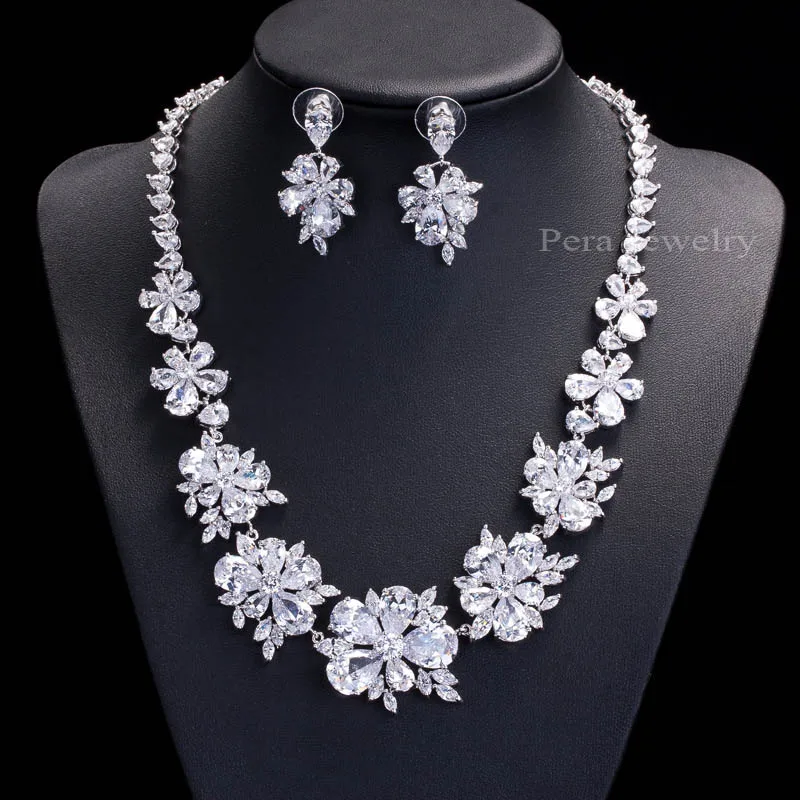 Pera CZ красные ювелирные аксессуары роскошные русские свадебные Большие