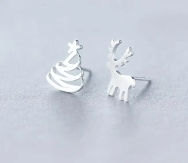 Oly2u Рождественский подарок лось олень рождественские серьги для женщин SYED117|stud