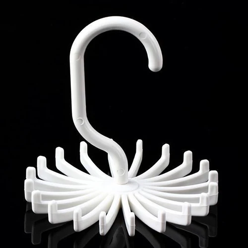 

2015 Rotating Tie Rack Adjustable Tie Hanger Holds 20 Neck Ties Tie Organizer White Gift 6LOL