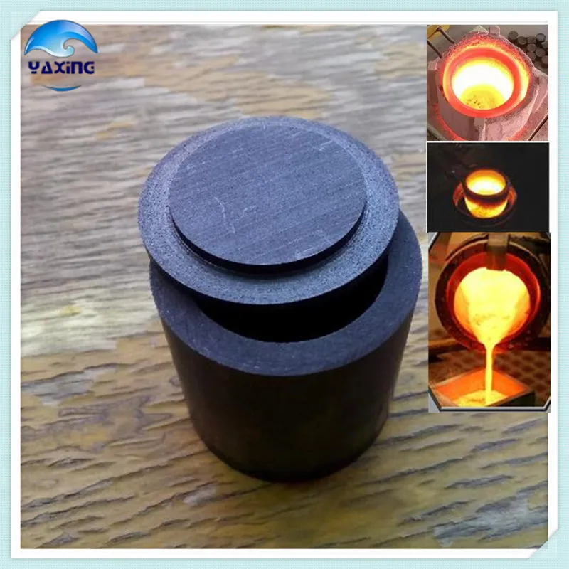 С крышкой Dia30x H30mm графит высокой чистоты тигель используется для драгоценных