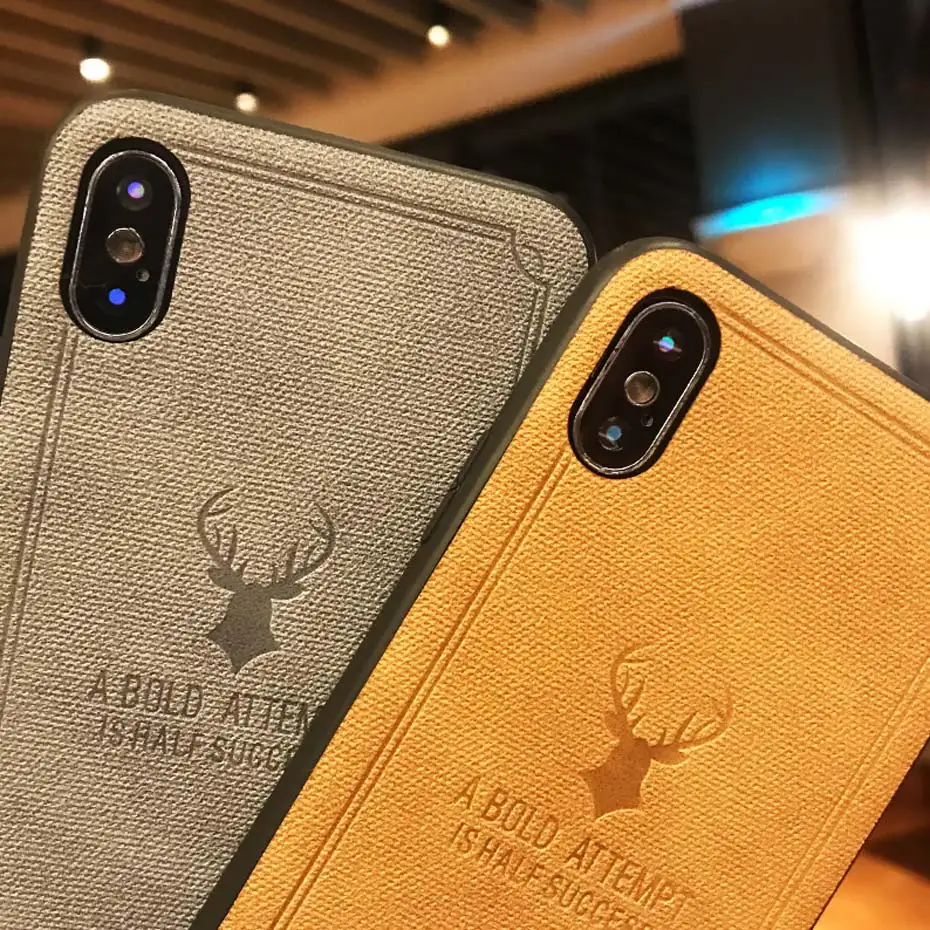 Business Leather Phone Case For iPhone X 7 8 6 6S Plus Simple Pattern iPhoneX Back Cover Thin Coque |