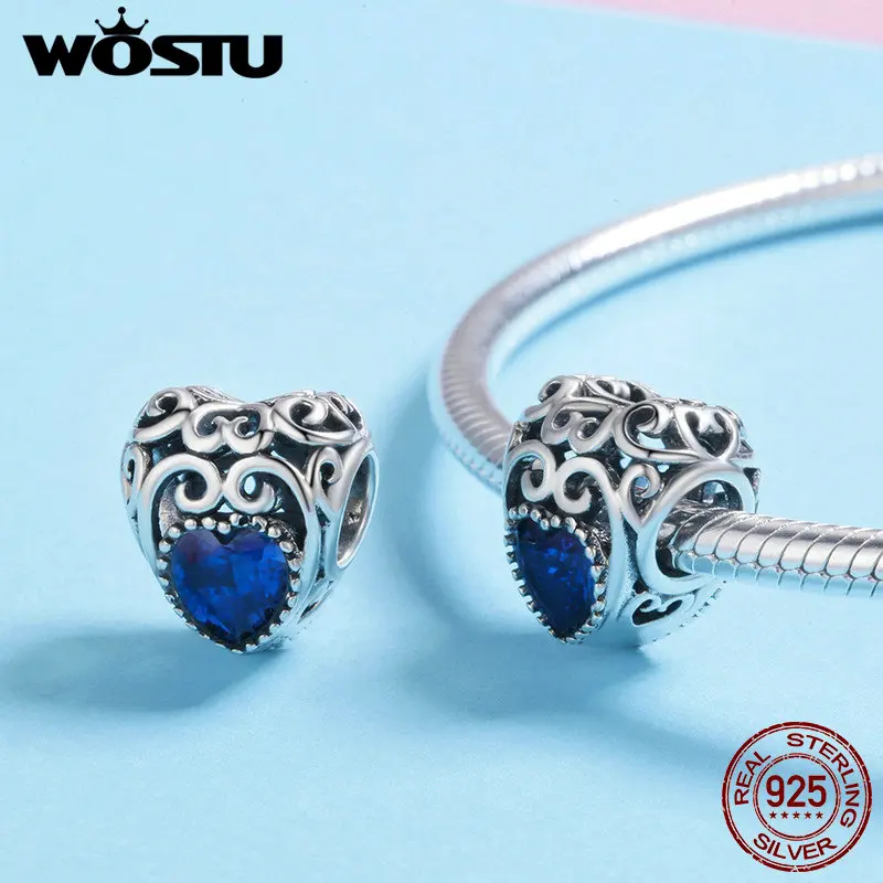 WOSTU высокое качество 925 Стерлинговое серебро камень месяца сентябрь Фирменное