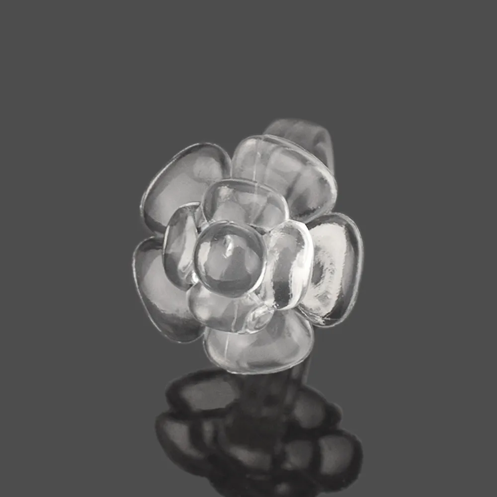 flower transparent 50 шт ложный Лайк для дизайна ногтей дисплей кольца для ногтей Маникюр Бабочка Роза практика акриловые накладные ногти лак УФ-гель Pops - Цвет: flower transparent