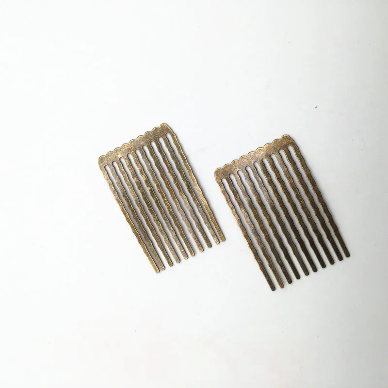 6pcs antique bronze 5/10 зубья металлическая расческа для волос бронзовый тон заколки для волос когти-шпильки Сделай Сам ювелирные изделия и компоненты свадебные принадлежности для волос HK107 - Цвет: 6pcs antique bronze