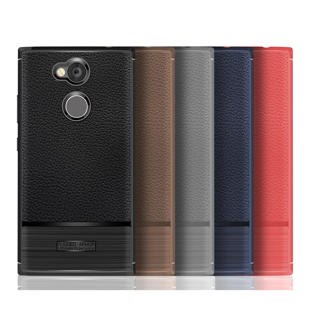 AXBETY coque For Sony Xperia L2 /XA2 Ultra Case Luxury Carbon Fiber Protection Silicon Soft Cover |