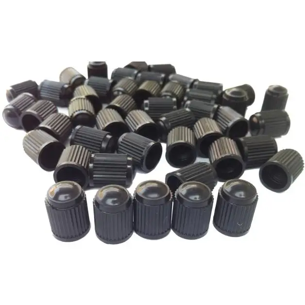 Car cover 100PC Black Plastic Tire Stem Caps Professional Parts a25 | Автомобили и мотоциклы