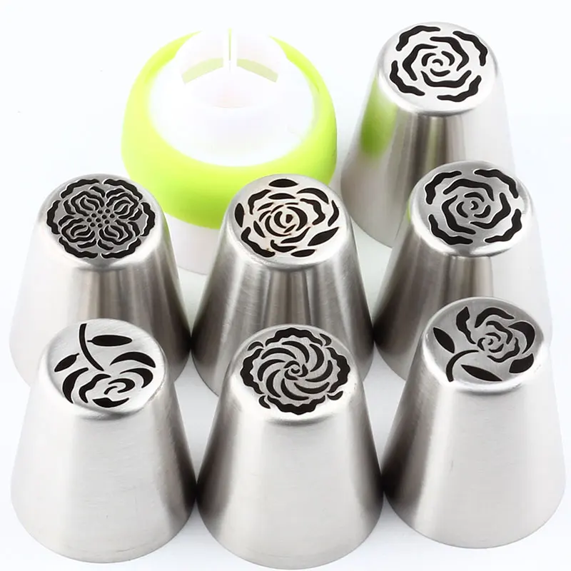 Роза русская выпечка 8 шт./компл. глазурь крем торт пинг сопла из нержавеющей